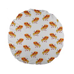 Pizza Pattern Standard 15  Premium Flano Round Cushions by designsbymallika