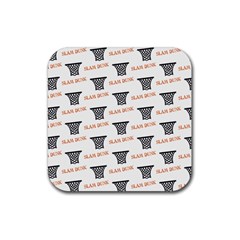 Slam Dunk Baskelball Baskets Rubber Coaster (square)  by mccallacoulturesports