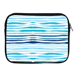 Blue Waves Pattern Apple Ipad 2/3/4 Zipper Cases by designsbymallika