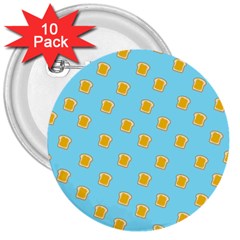 I Love Bread 3  Buttons (10 Pack)  by designsbymallika