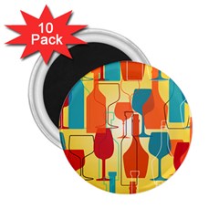 I Love Wine 2 25  Magnets (10 Pack)  by designsbymallika