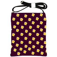 I Love Bread Shoulder Sling Bag by designsbymallika