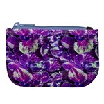 Botanical Violet Print Pattern 2 Large Coin Purse Front