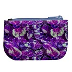 Botanical Violet Print Pattern 2 Large Coin Purse Back