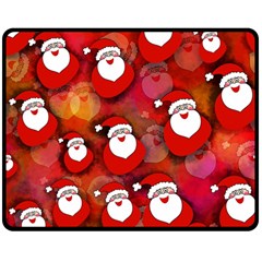 Santa Clause Double Sided Fleece Blanket (medium)  by HermanTelo