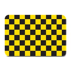 Checkerboard Pattern Black And Yellow Ancap Libertarian Plate Mats by snek