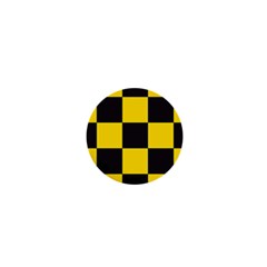 Checkerboard Pattern Black And Yellow Ancap Libertarian 1  Mini Magnets by snek