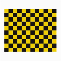 Checkerboard Pattern Black And Yellow Ancap Libertarian Small Glasses Cloth (2 Sides) by snek