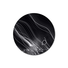 Photo Lumière Noir/gris Rubber Round Coaster (4 Pack)  by kcreatif