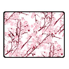 Fleurs De Cerisier Double Sided Fleece Blanket (small)  by kcreatif