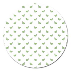 Iguana Sketchy Cartoon Style Drawing Pattern 2 Magnet 5  (round) by dflcprintsclothing