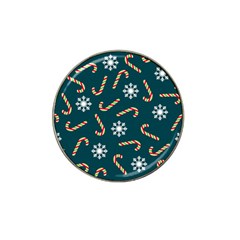 Christmas Seamless Pattern With Candies Snowflakes Hat Clip Ball Marker by Vaneshart