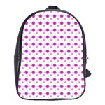 Background Flowers Multicolor Purple School Bag (Large) Front