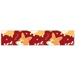 Colorful Funny Christmas Pattern Dog Puppy Small Flano Scarf Back