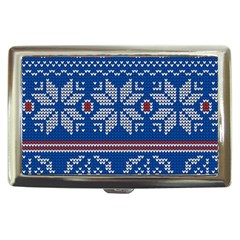 Beautiful Knitted Christmas Pattern Cigarette Money Case by Vaneshart