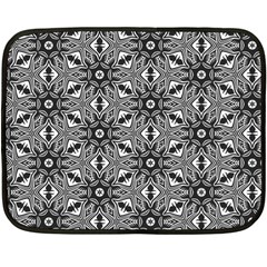 Black And White Pattern Double Sided Fleece Blanket (mini)  by HermanTelo