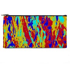 Multicolored Vibran Abstract Textre Print Pencil Cases by dflcprintsclothing