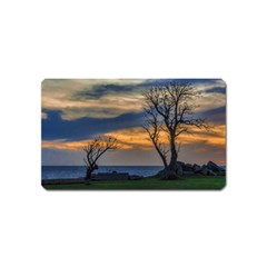 Sunset Scene At Waterfront Boardwalk, Montevideo Uruguay Magnet (name Card) by dflcprints