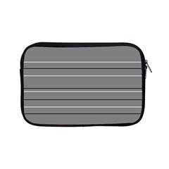 Black Grey White Stripes Apple Ipad Mini Zipper Cases by anthromahe