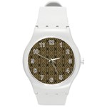 DF Tobacco Field Round Plastic Sport Watch (M) Front