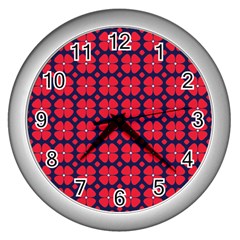 Df Clematis Wall Clock (silver) by deformigo