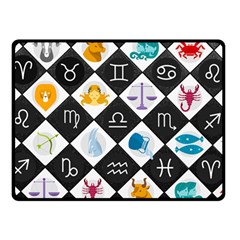 Zodiac Astrology Horoscope Double Sided Fleece Blanket (small)  by HermanTelo