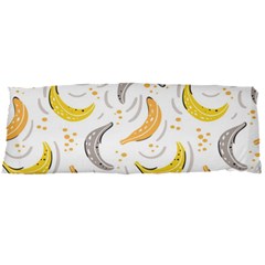 Seamless Stylish Pattern With Fresh Yellow Bananas Background Body Pillow Case Dakimakura (two Sides) by Wegoenart