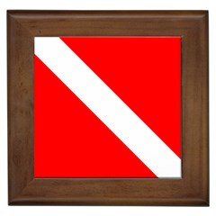 Diving Flag Framed Tile by FlagGallery