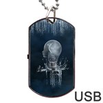 Awesome Light Bulb Dog Tag USB Flash (One Side) Front