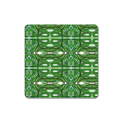 My Paint My Pallet Brocade Green Scarabs Square Magnet by ScottFreeArt