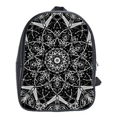 Black And White Pattern School Bag (xl) by Sobalvarro