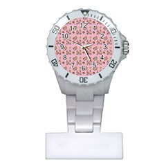 Robin Art Pink Pattern Plastic Nurses Watch by snowwhitegirl