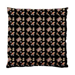 Robin Art Black Pattern Standard Cushion Case (two Sides) by snowwhitegirl