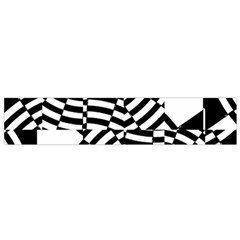 Black And White Crazy Pattern Small Flano Scarf by Sobalvarro