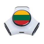 Lithuania Flag 3-Port USB Hub Front