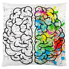 Brain Mind Psychology Idea Drawing Standard Flano Cushion Case (one Side) by Wegoenart