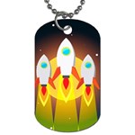 Rocket Take Off Missiles Cosmos Dog Tag (One Side) Front