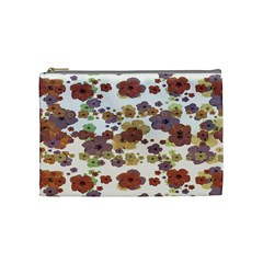 Multicolored Floral Collage Print Cosmetic Bag (medium) by dflcprintsclothing