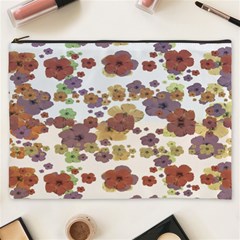 Multicolored Floral Collage Print Cosmetic Bag (xxxl) by dflcprintsclothing