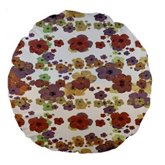 Multicolored Floral Collage Print Large 18  Premium Round Cushions by dflcprintsclothing