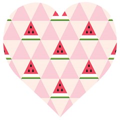 Seamless Pattern Watermelon Slices Geometric Style Wooden Puzzle Heart by Nexatart