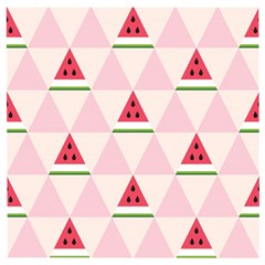 Seamless Pattern Watermelon Slices Geometric Style Wooden Puzzle Square by Nexatart