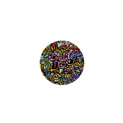 Graffiti Word Seamless Pattern 1  Mini Buttons by Nexatart