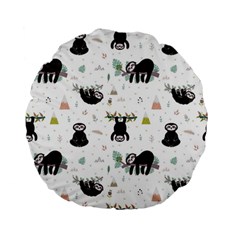 Cute Sloths Standard 15  Premium Flano Round Cushions by Sobalvarro