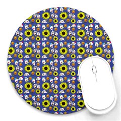 Hawaii Ghost Blue Round Mousepads by snowwhitegirl