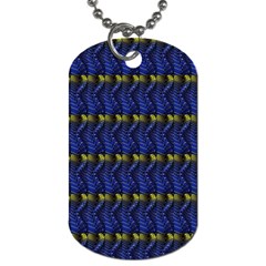 Blue Illusion Dog Tag (one Side) by Sparkle