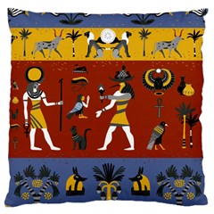 Ancient Egyptian Religion Seamless Pattern Large Cushion Case (one Side) by Wegoenart