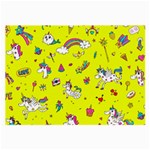 Pattern Unicorns Mermaids Horses Girlish Things Large Glasses Cloth (2 Sides) Front