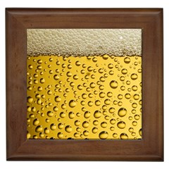 Beer Bubbles Framed Tile by Wegoenart