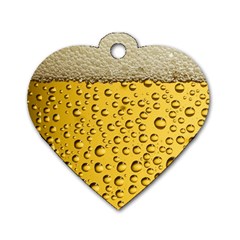 Beer Bubbles Dog Tag Heart (one Side) by Wegoenart